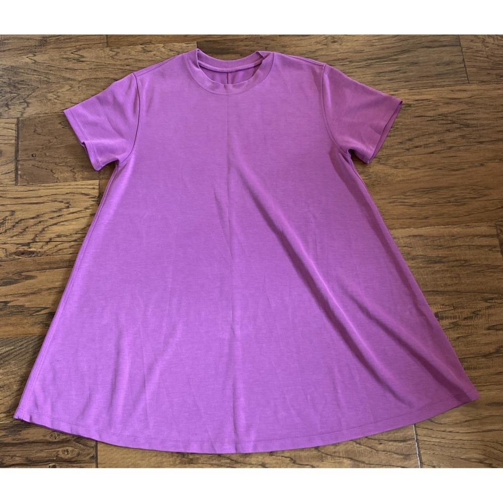 Lululemon All Yours Tee Dress Womens Size 4 Orchid Purple T-Shirt Dress